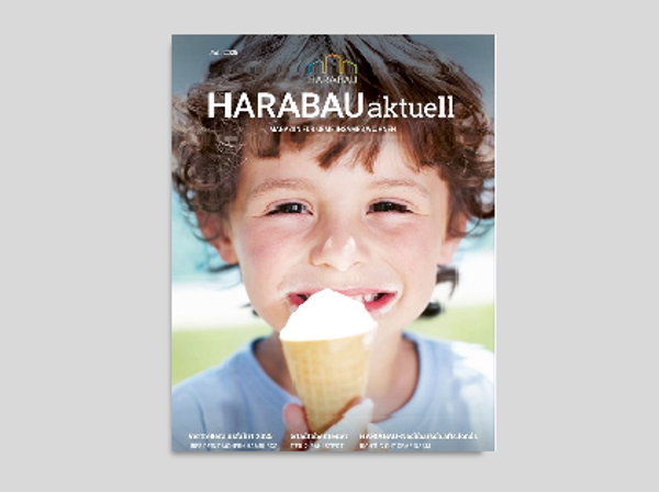 Titelbild Harabauaktuell mit einem Jungen mit einer Eiswaffel